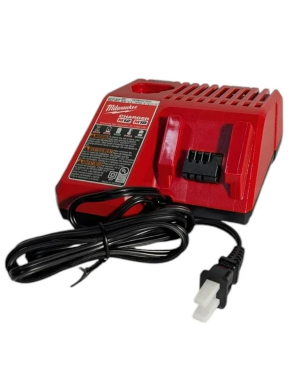 Milwaukee M12/M18 Volt / 18 Volt Lithium Multi Voltage Red Battery Charger - Picture 3 of 9